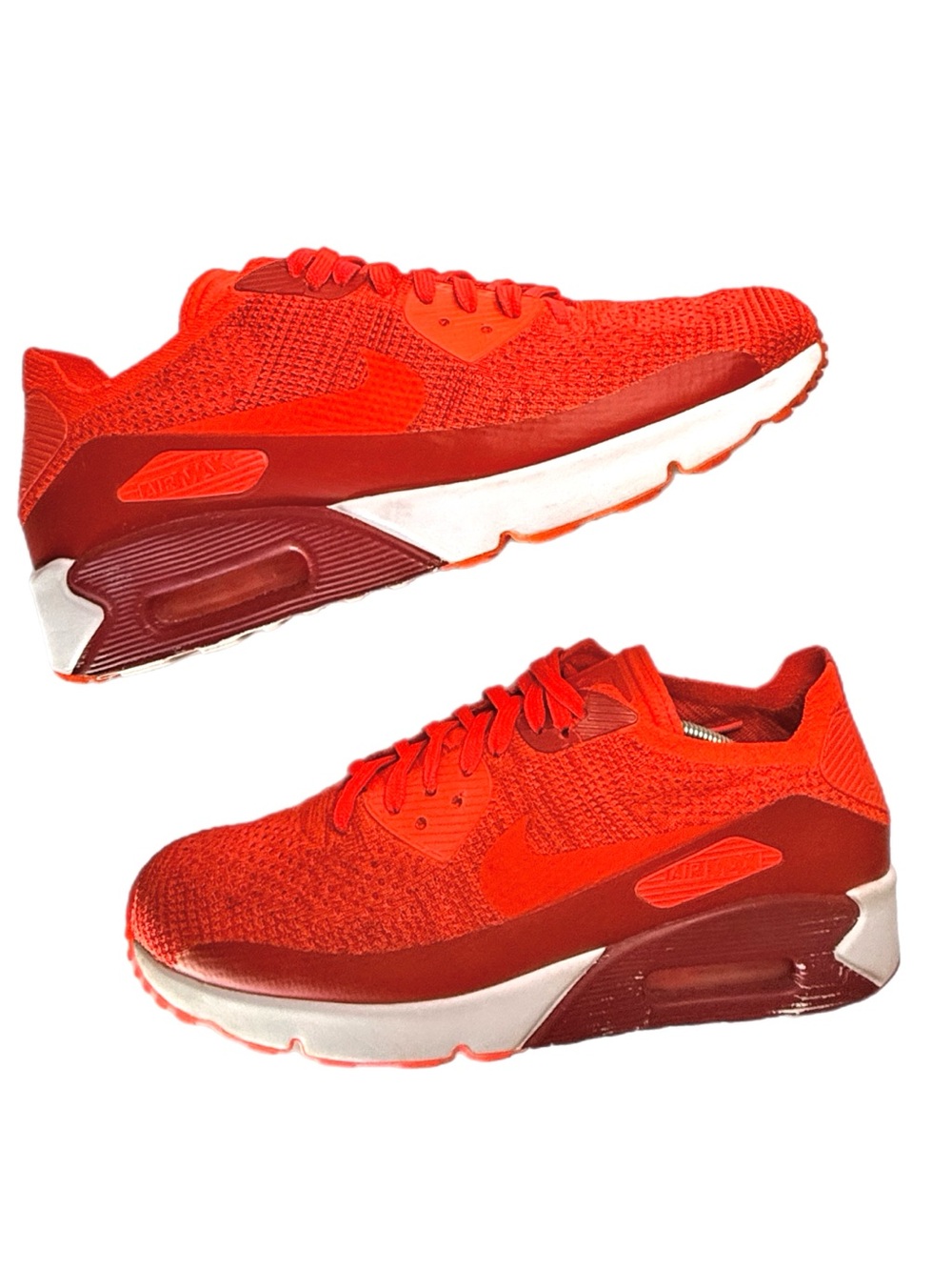 Nike Air Max 90 Ultra 2.0 Flyknit‎ Sneaker Shoes Crimson 875943-600 Men Size 12